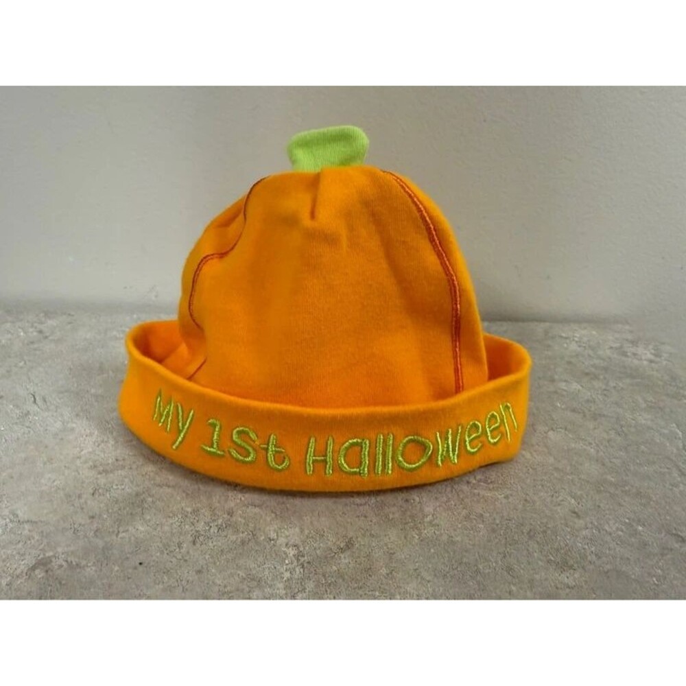 Infant baby first Halloween pumpkin hat